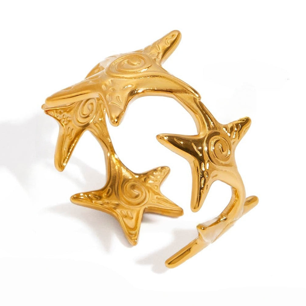 Five Starfish Wrap Ring