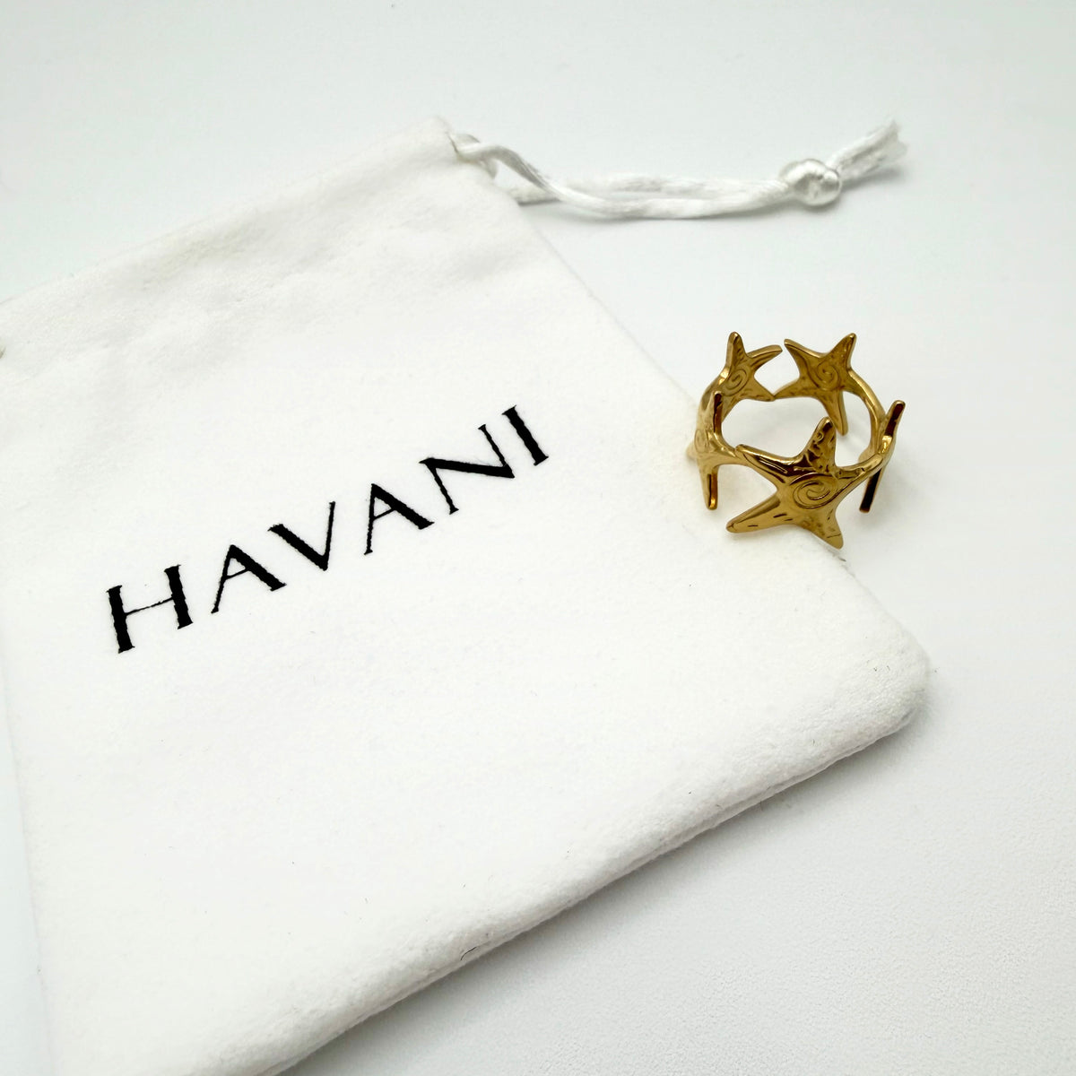 Five Starfish Wrap Ring