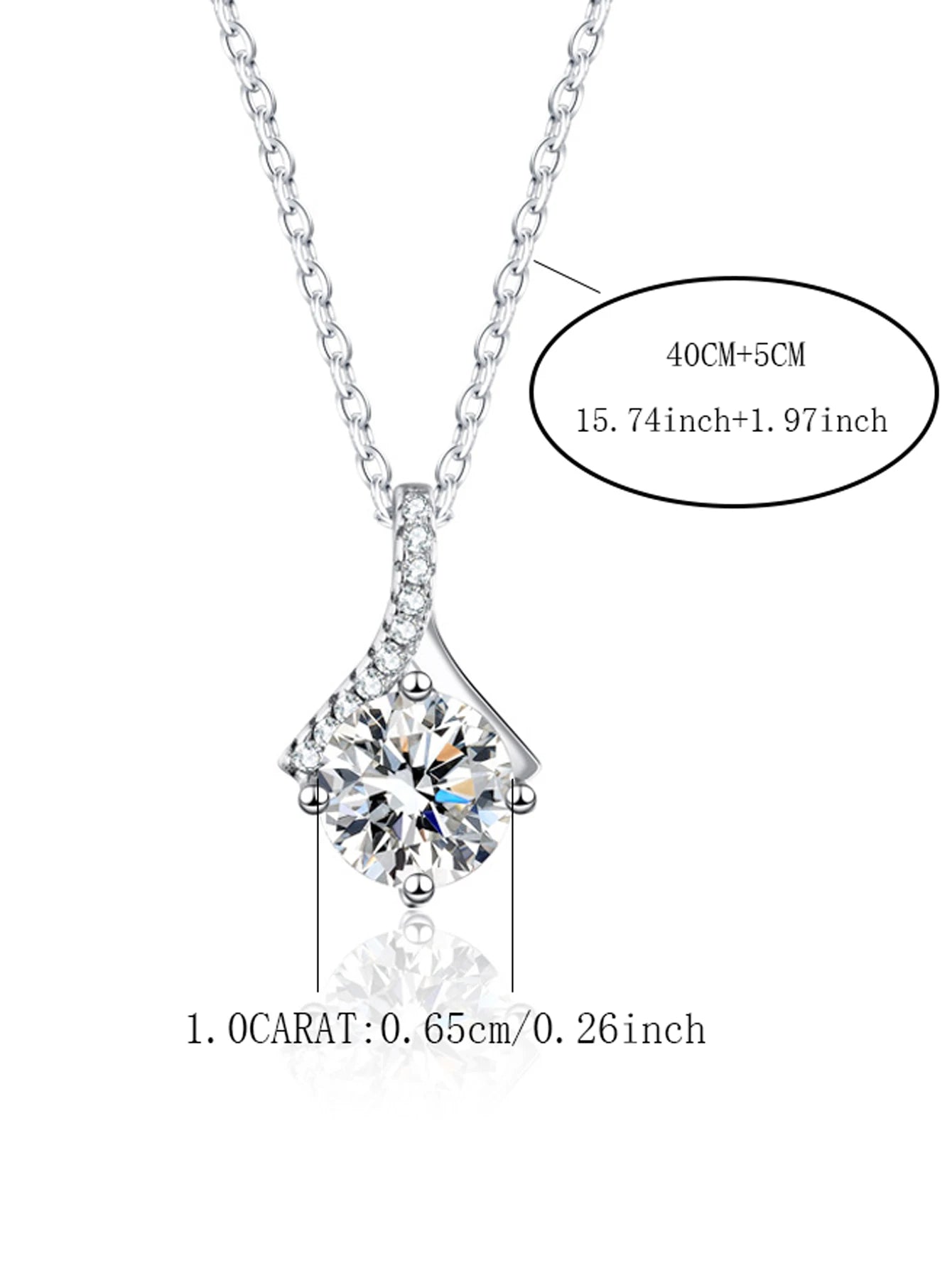 Chevron Round Stone Necklace