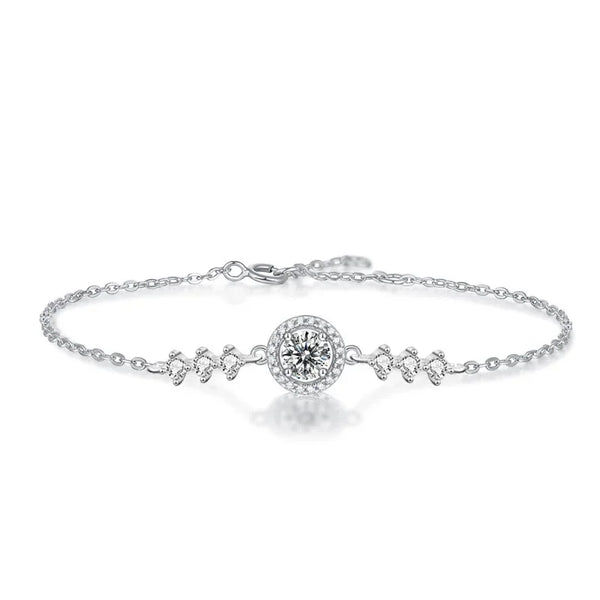 Round Stone Solitaire Bracelet