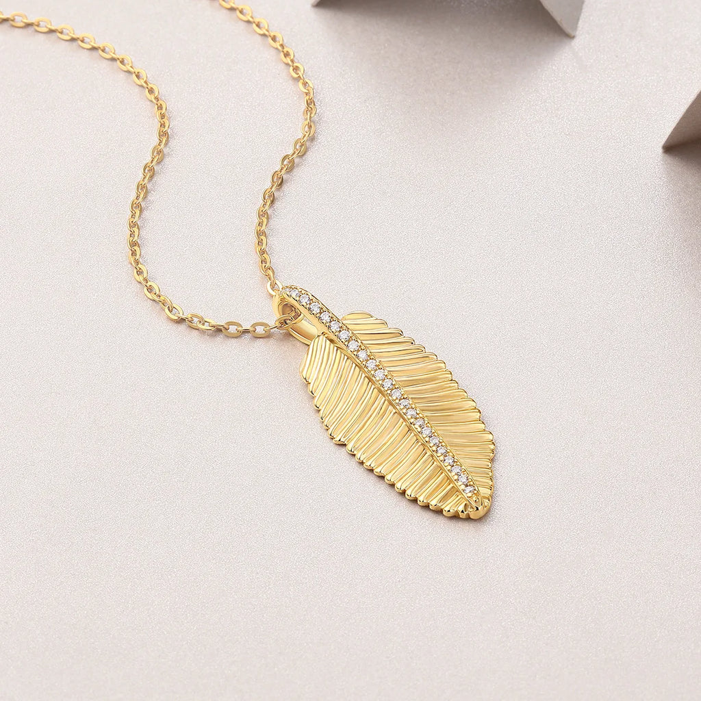 Feather Pendant Necklace