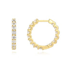 3mm eternity hoop earrings with moissanite – 18K gold-plated 925 sterling silver