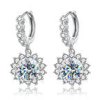 Sun drop earrings with moissanite – 925 sterling silver
