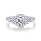 Diamond ring with a white background