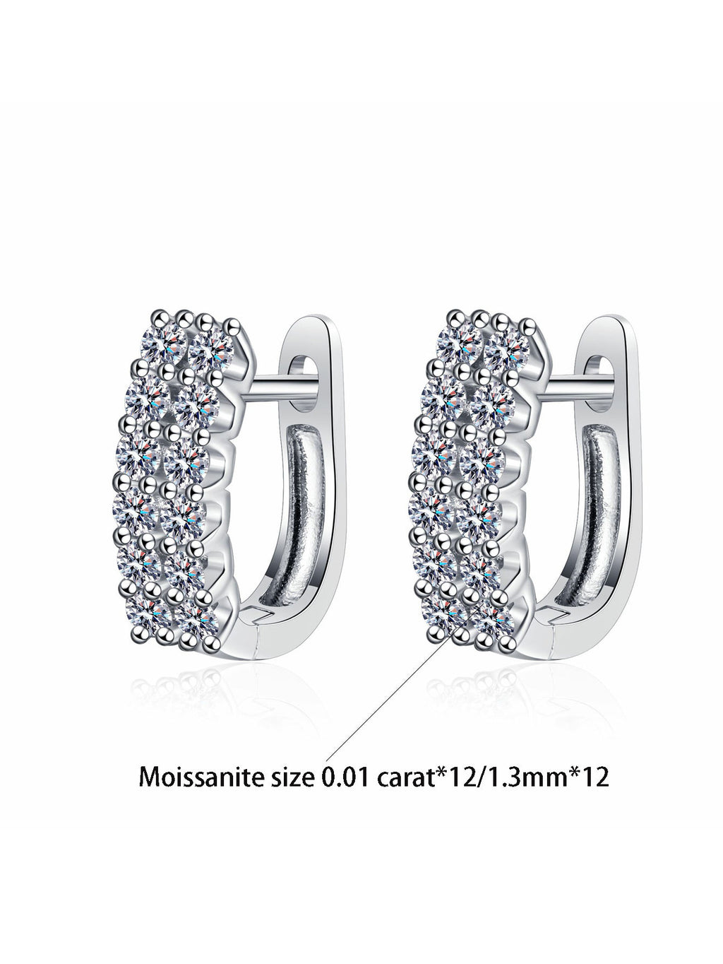 Round Stone Huggie Earrings