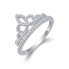 Round stone tiara ring with moissanite – 925 sterling silver