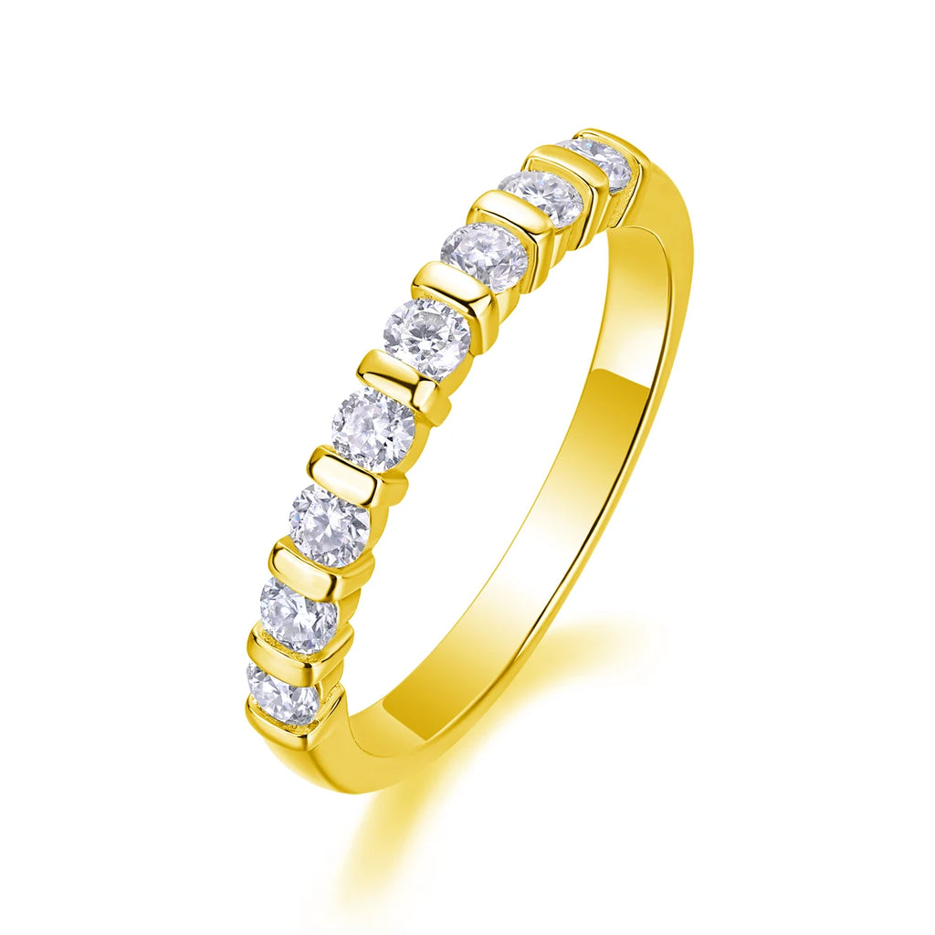 Round Stone Stackable Ring