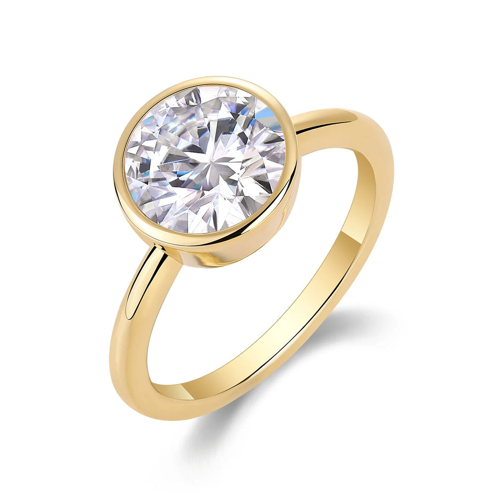 Lena - Round Bezel Solitaire Engagement Ring