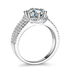 Elegant diamond ring with a white background