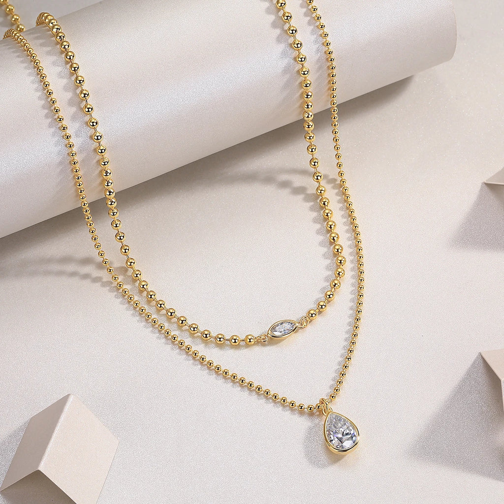 Multi-Layer Bezel Necklace