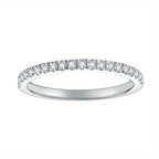 Krista slim eternity wedding band with moissanite – 925 sterling silver