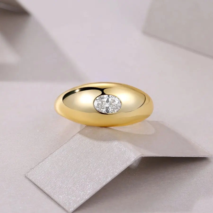 Gold Oval Ring