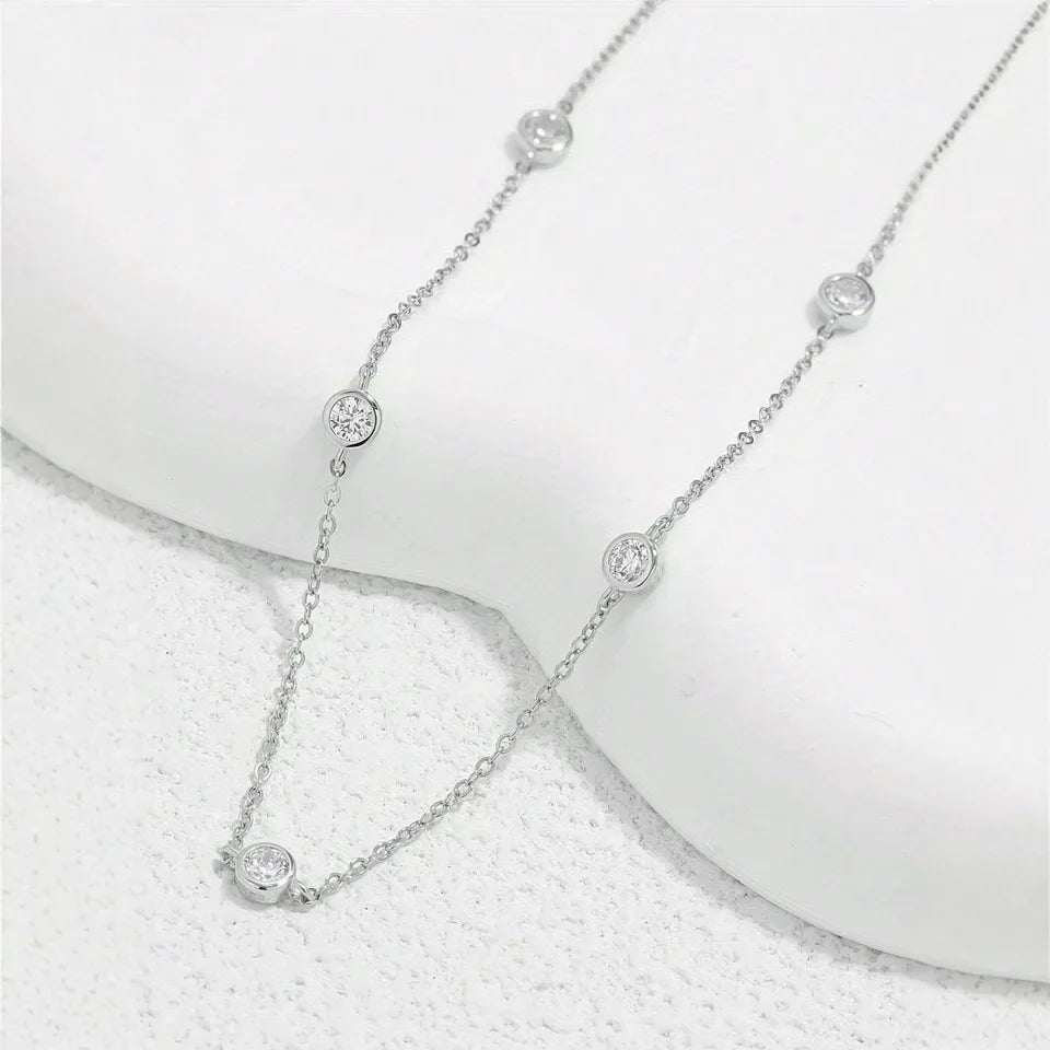 Aria Station Bezel Necklace