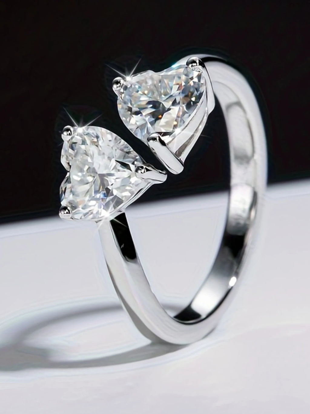 Heart-Shaped Toi Et Moi Ring