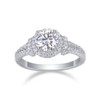 Rachel Dubai-style engagement ring with moissanite – 925 sterling silver