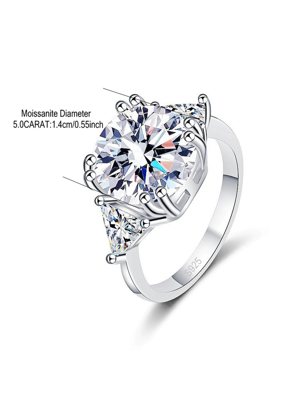 Julissa - Three Stone Trilliant Engagement Ring