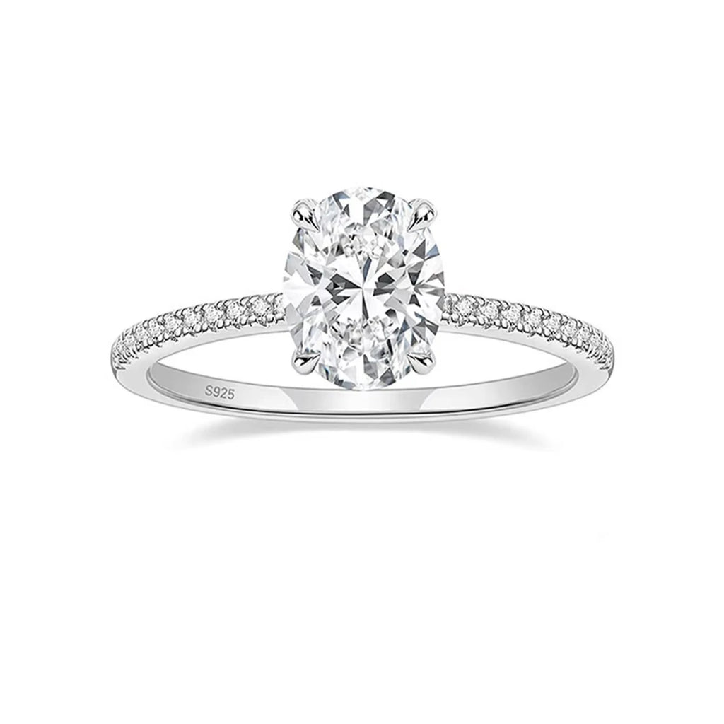 Cove - Oval Stone Hidden Halo Engagement Ring
