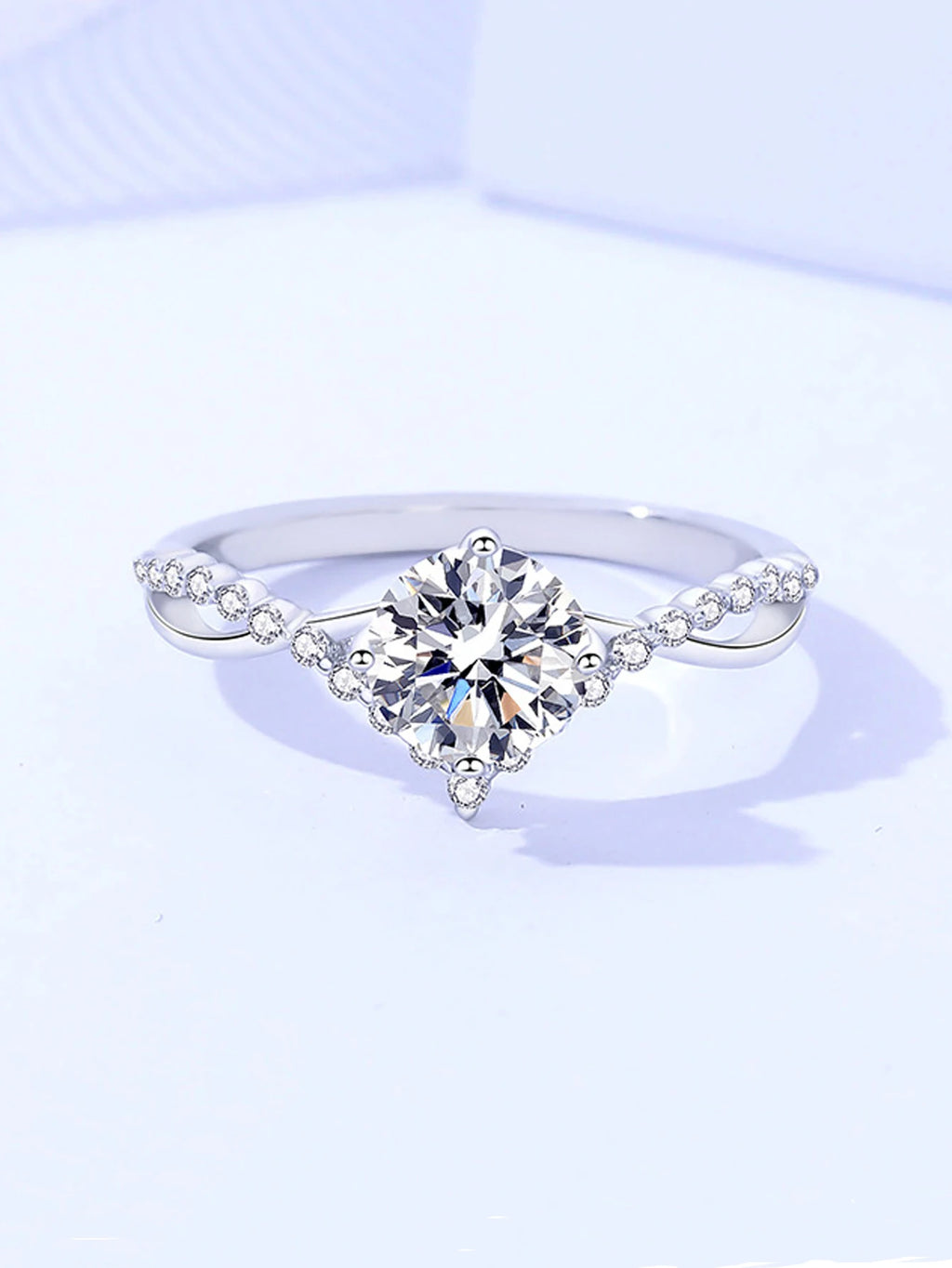Athena - V-Shape Chevron Engagement Ring