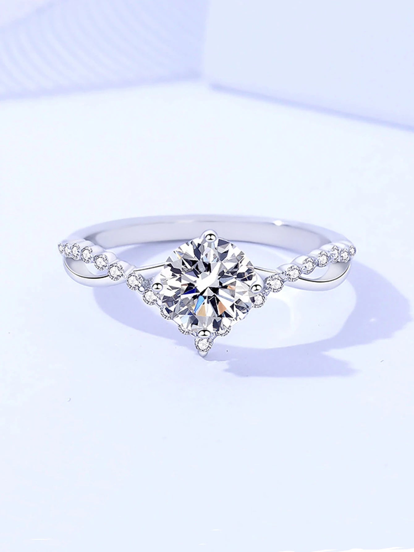 Athena - V-Shape Chevron Engagement Ring