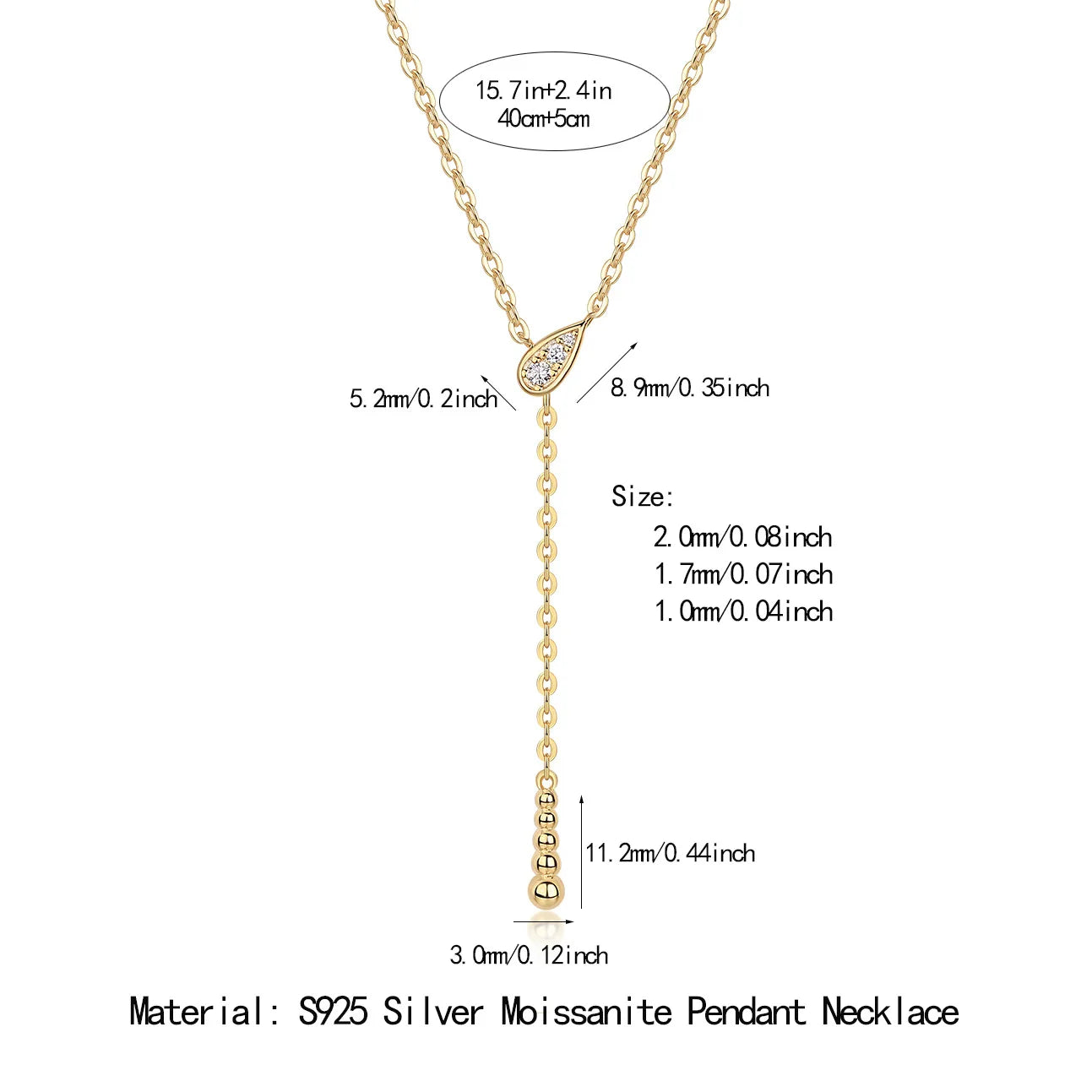 Y-Shape Bead Design Necklace