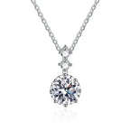 Solitaire moissanite drop necklace – 925 sterling silver