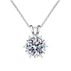 Starburst solitaire necklace with moissanite – 925 sterling silver