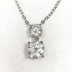 Diamond necklace on a white background