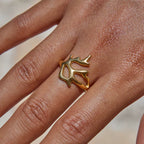 Coral Branch Ring - Waterproof 18K Gold-Plated Stainless Steel