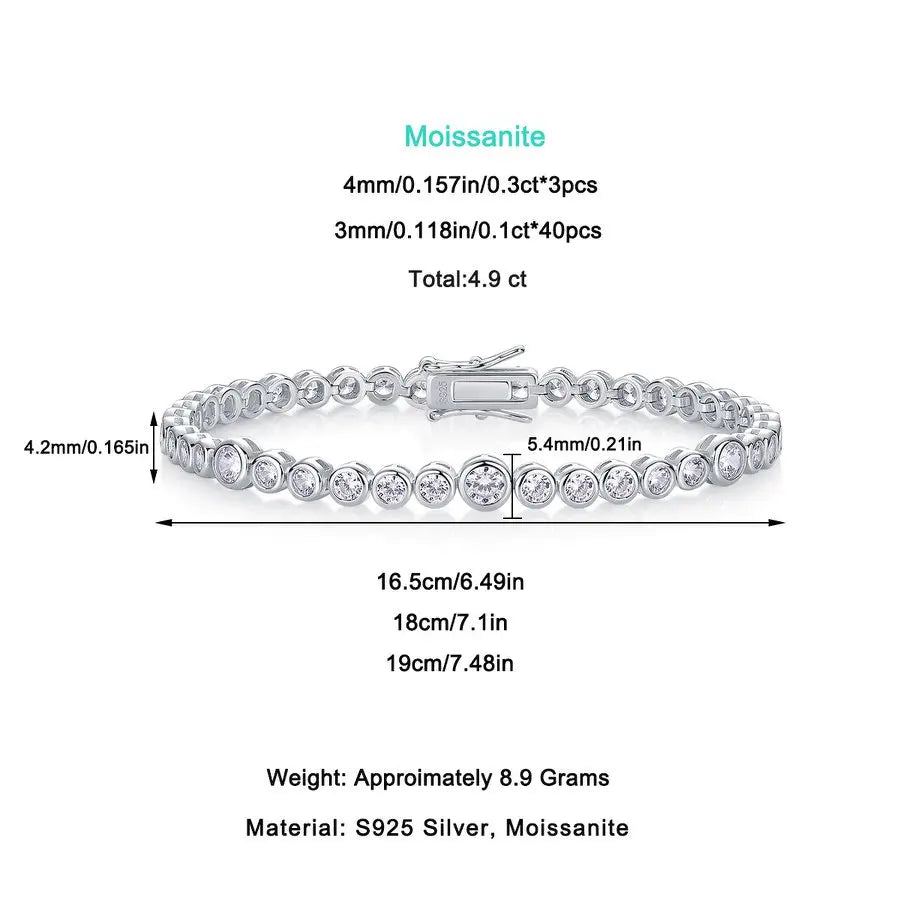 Bezel Tennis Bracelet