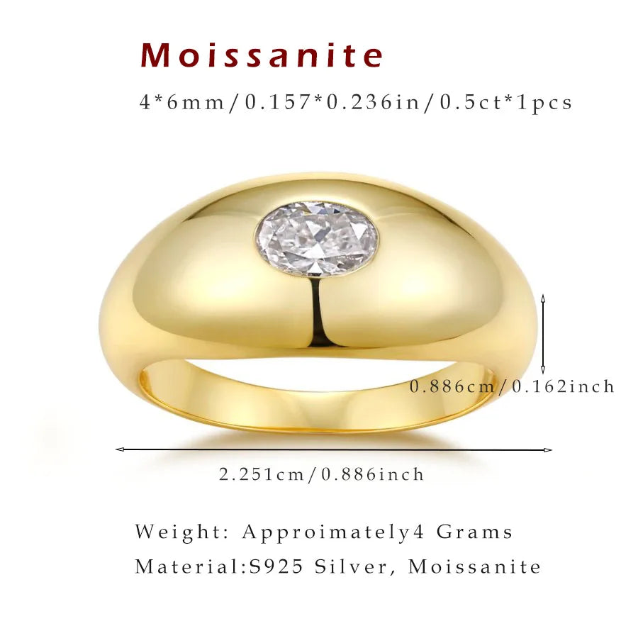 Gold Oval Ring