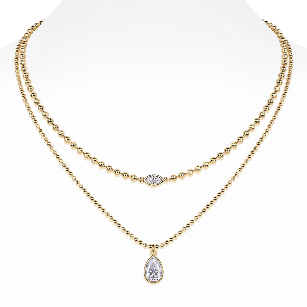 Multi-Layer Bezel Necklace