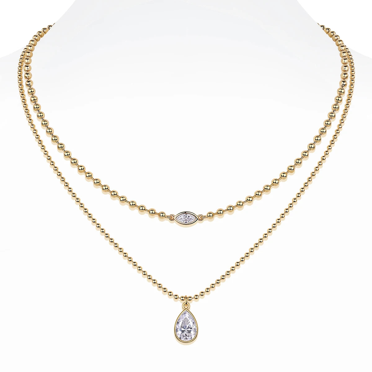 Multi-Layer Bezel Necklace