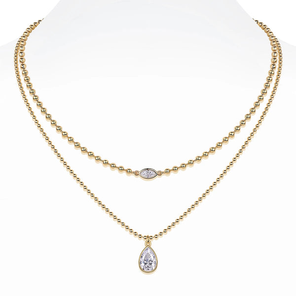 Multi-Layer Bezel Necklace