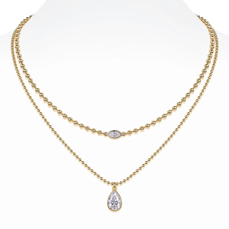 Multi-Layer Bezel Necklace