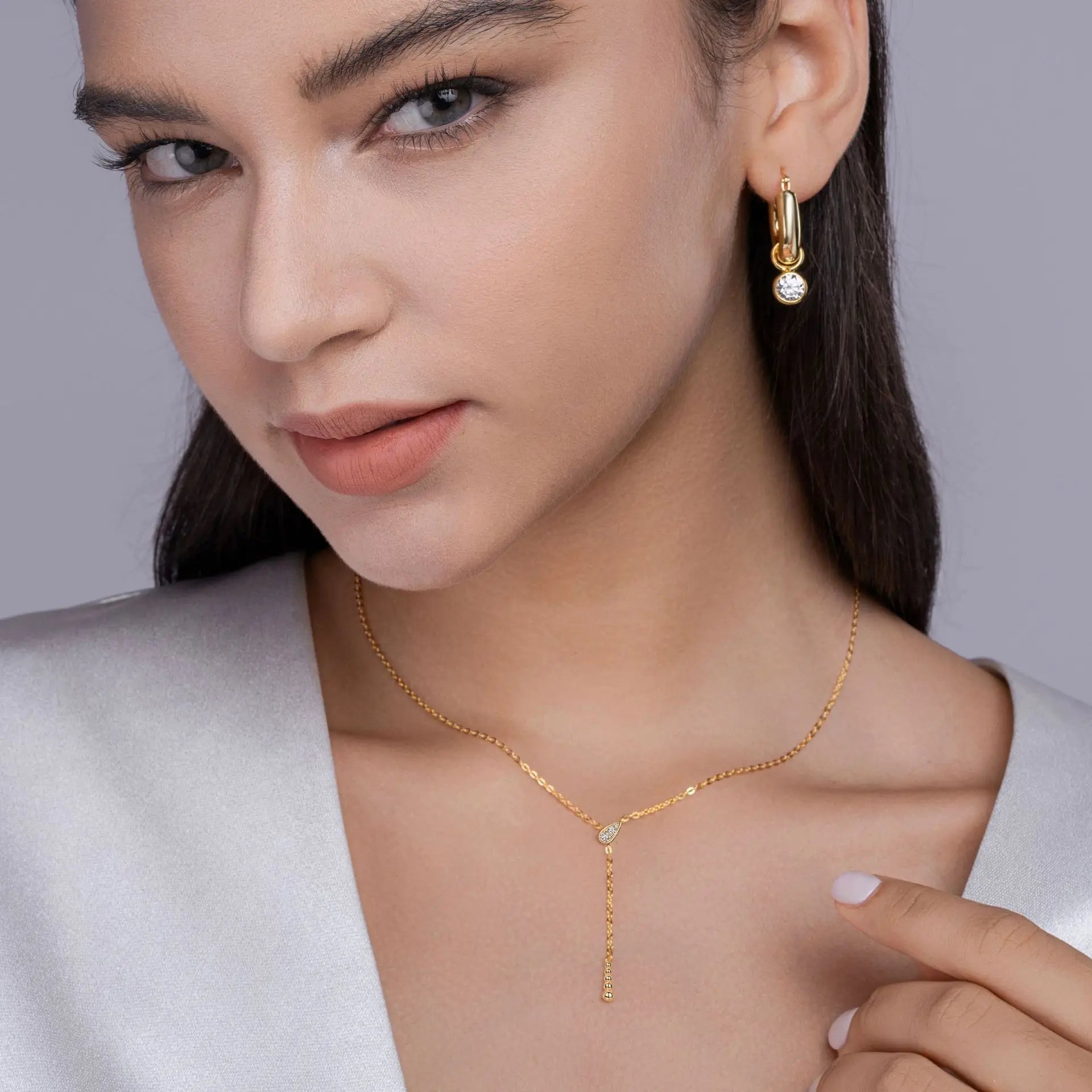 Y-Shape Bead Design Necklace