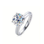 Frances round-stone solitaire engagement ring with 3.0ct moissanite – 925 sterling silver
