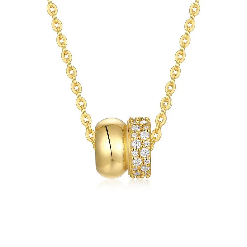 Double Bead Pendant Necklace