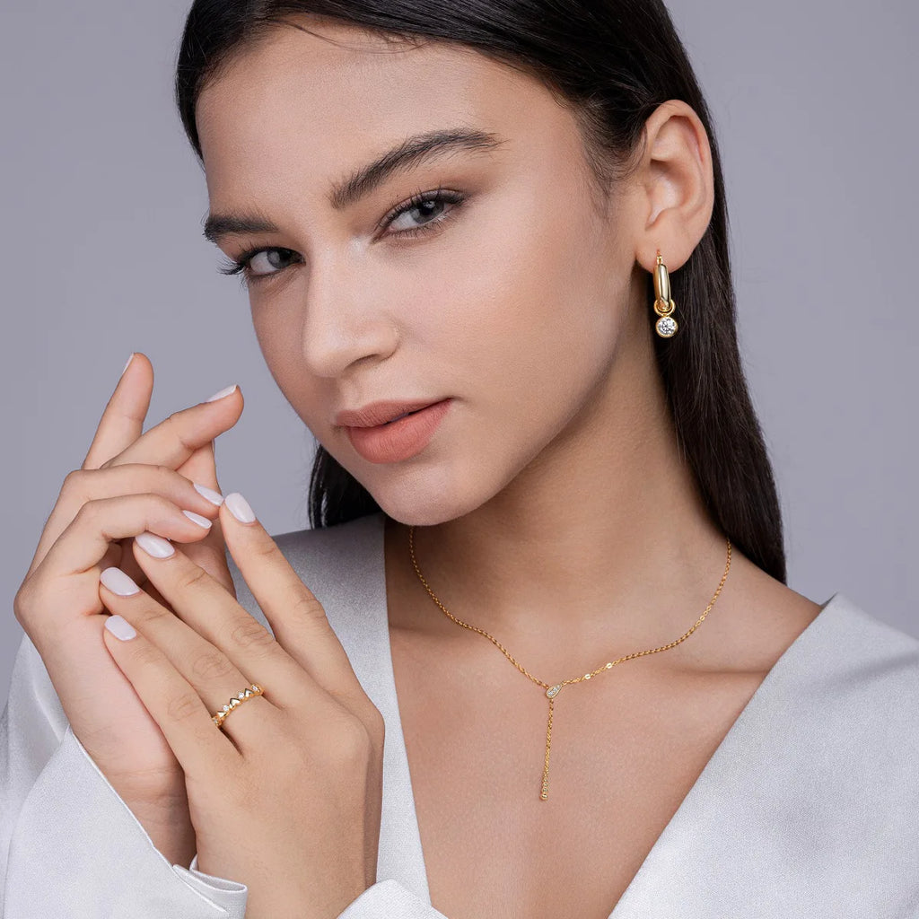 Y-Shape Bead Design Necklace