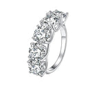 Reema four-stone wedding band with brilliant moissanite – 925 sterling silver