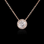 Diamond necklace on a black background