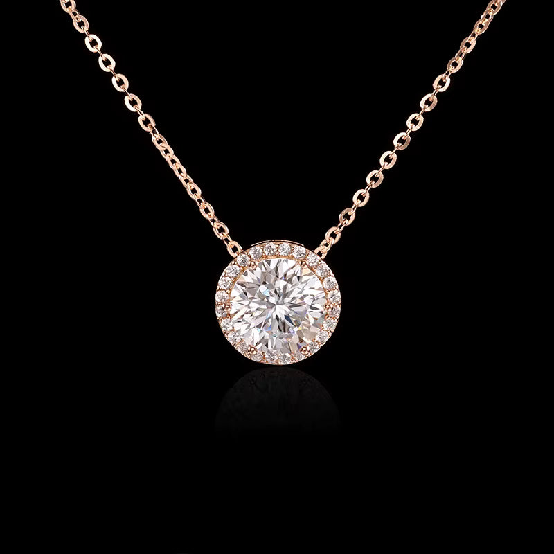 Diamond necklace on a black background