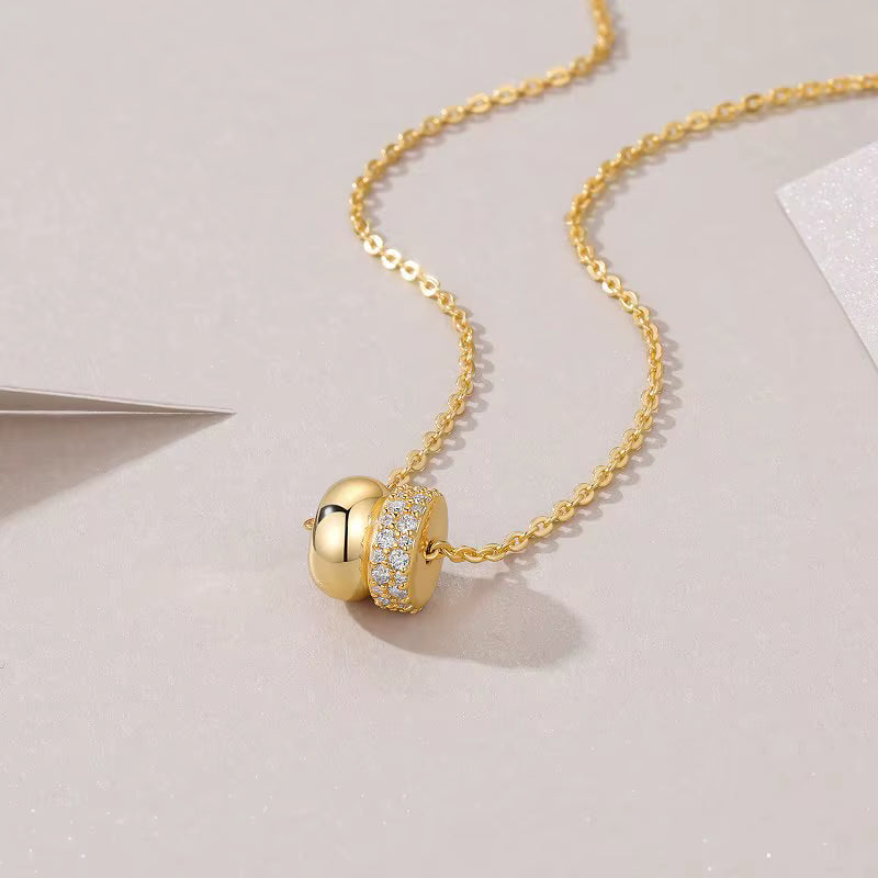 Double Bead Pendant Necklace