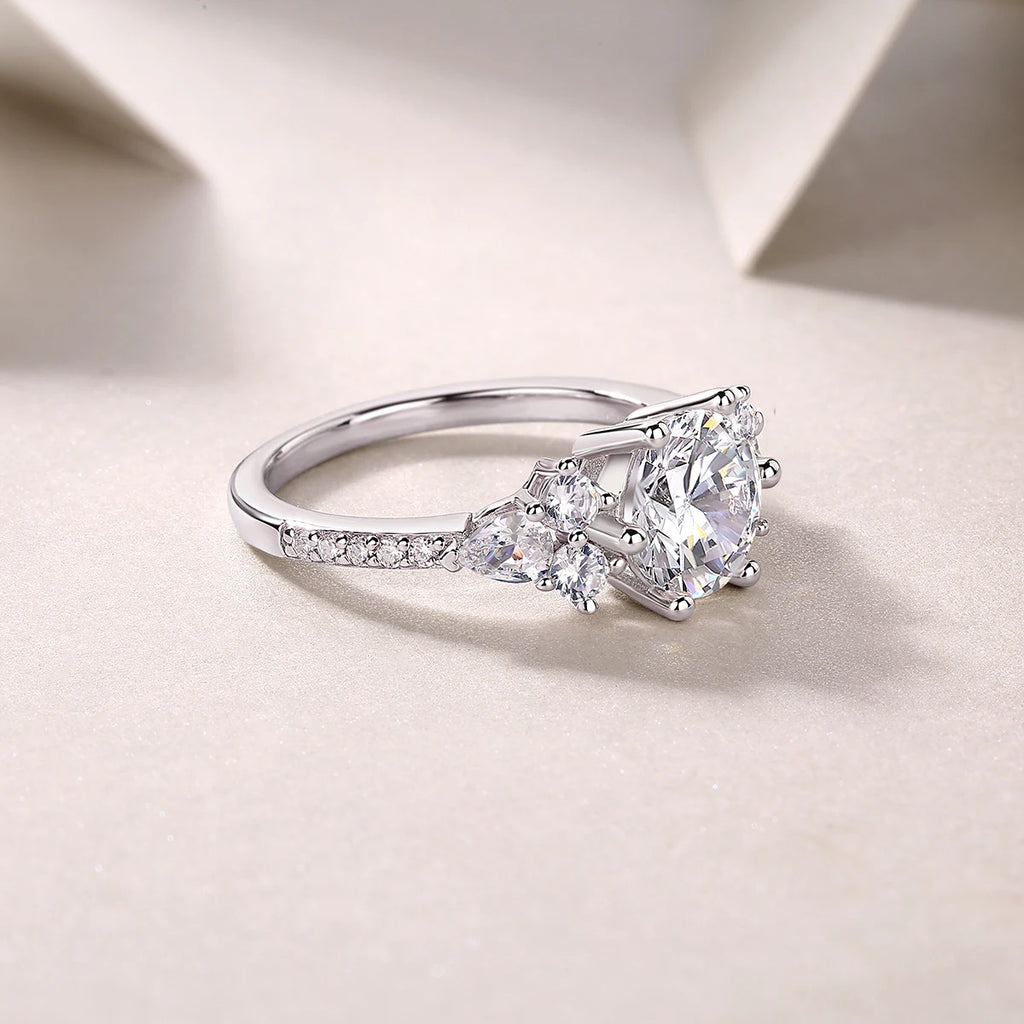 Ruth - Side Cluster Engagement Ring