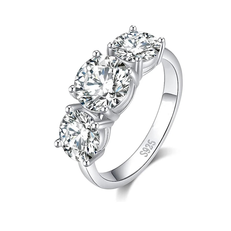 Maryam - Three Stone Round Engagement Ring