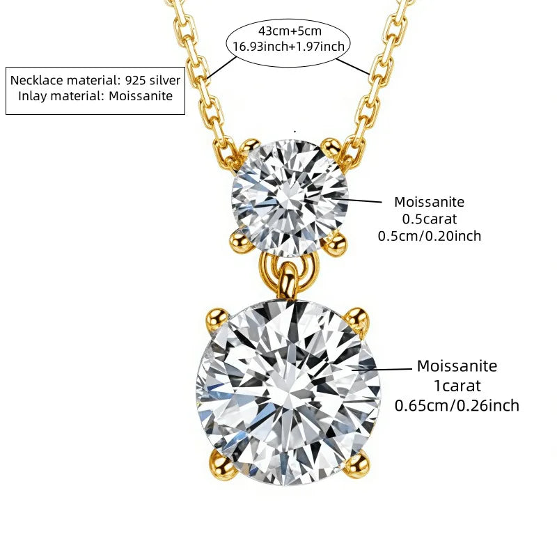 Seraphina Double-Drop Pendant Necklace