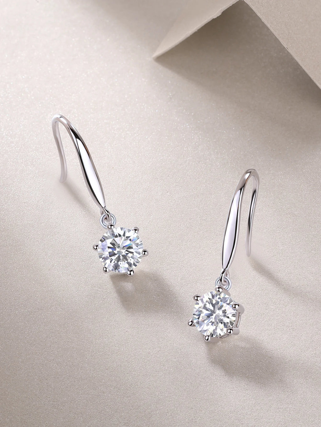 Round Stone Stud Dangle Earrings