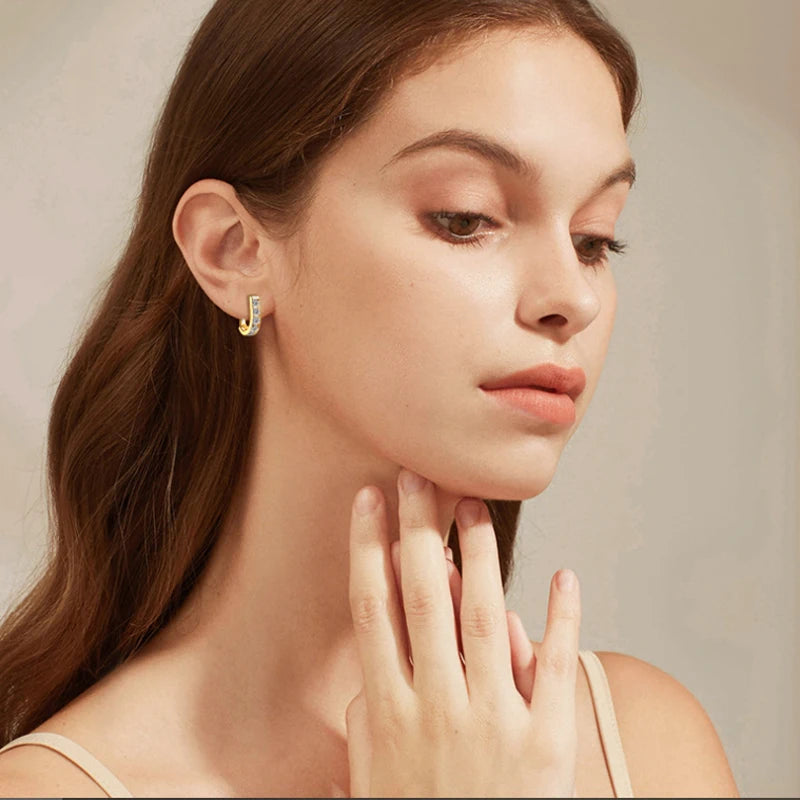 U-Shaped Hoop Earrings