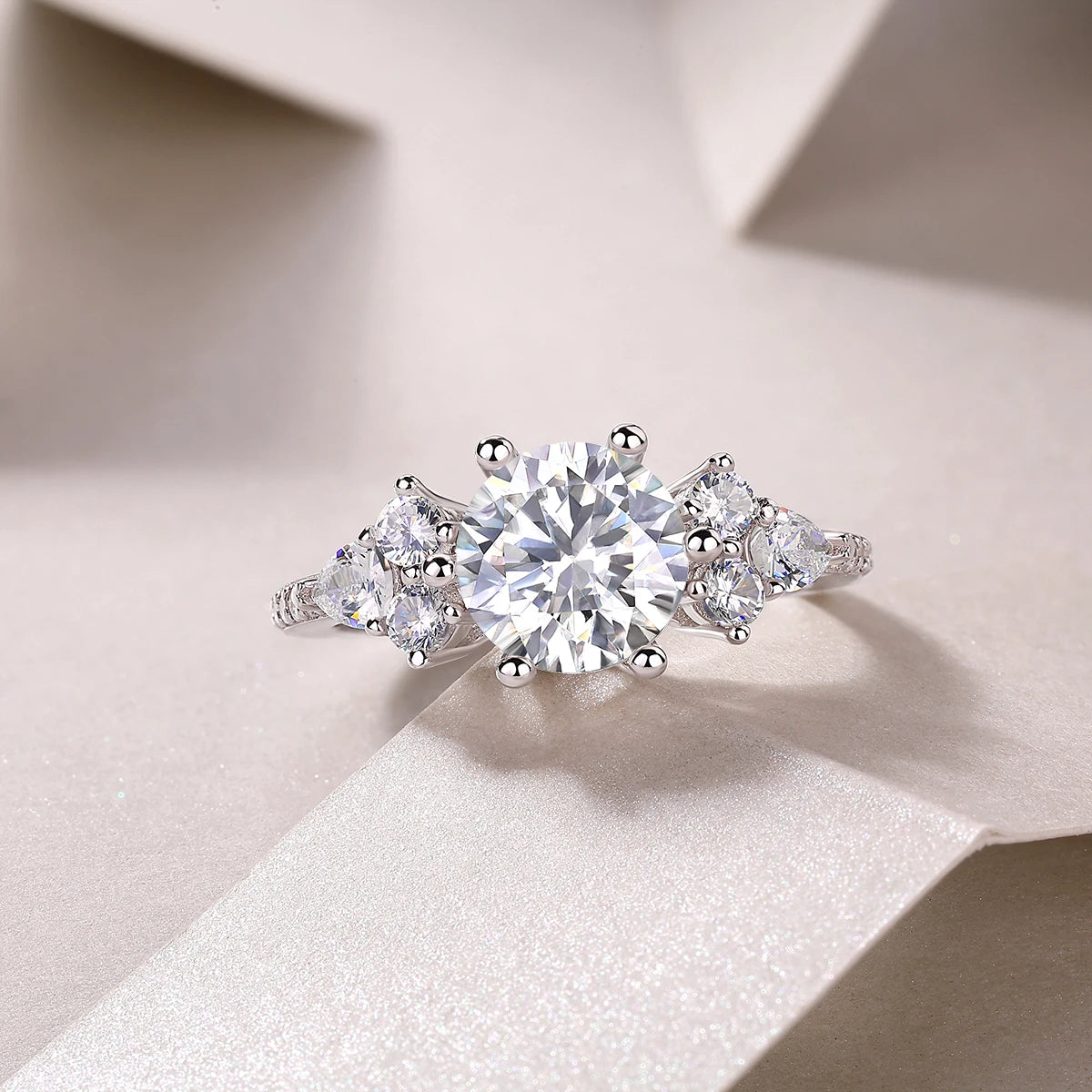 Ruth - Side Cluster Engagement Ring