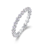 Round floating eternity band with moissanite – 925 sterling silver