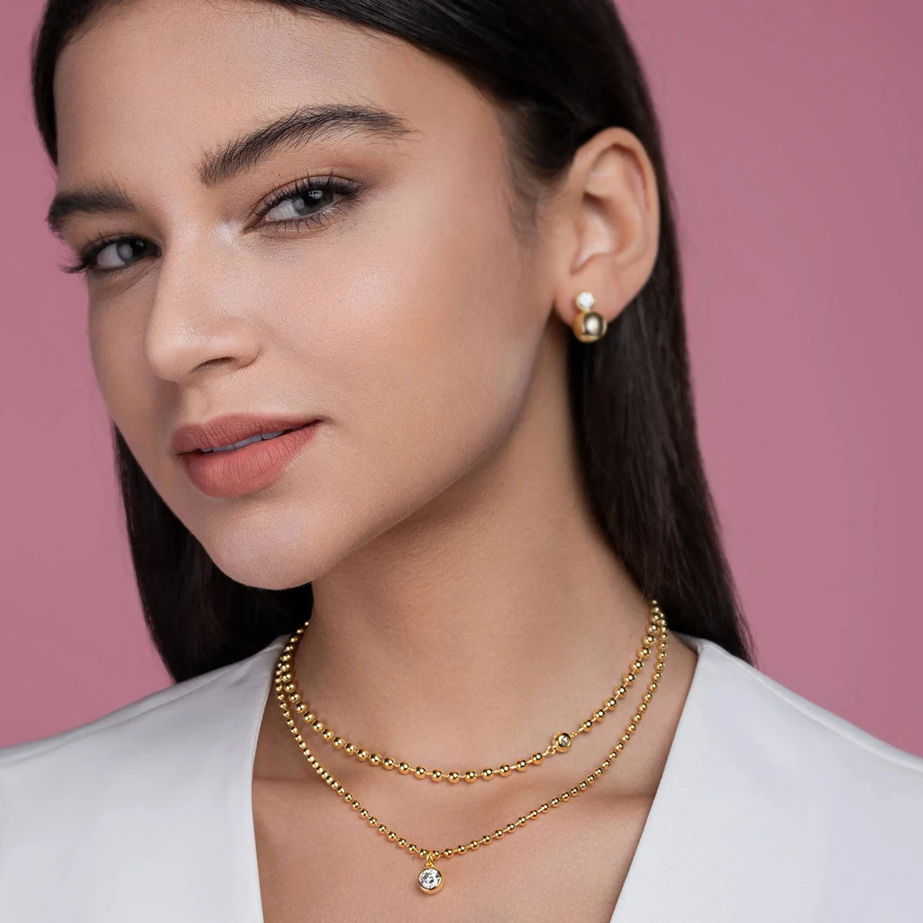 Multi-Layer Bezel Necklace